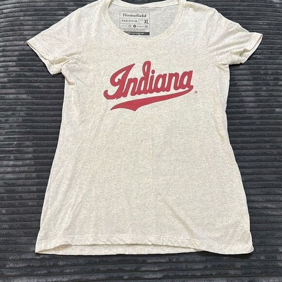 Indiana Hoosiers Homefield Vintage Script Tri-Blend T-Shirt - Heathered Oatmeal - Picture 1 of 5